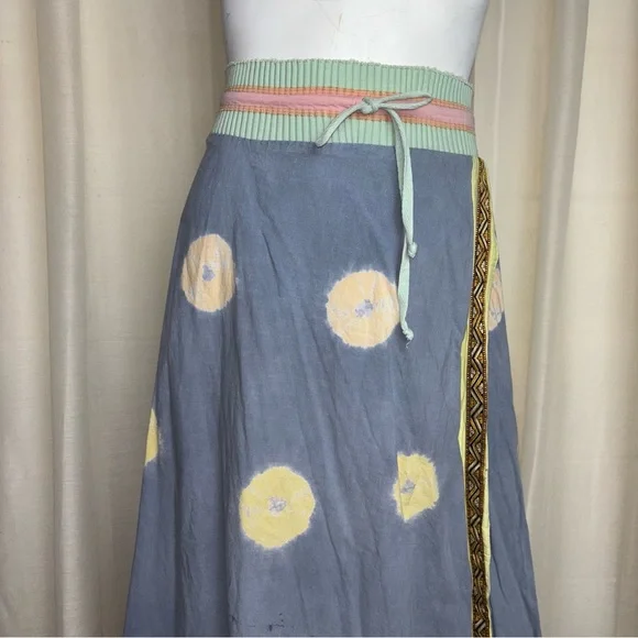 Soft Surroundings Bohemian Tie Dye Faux Wrap Full Skirt - Picture 4 of 10